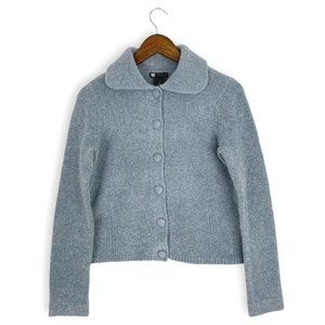Carole Little Vintage Cardigan Womens S Blue Button Wool Blend Cottage Grandma